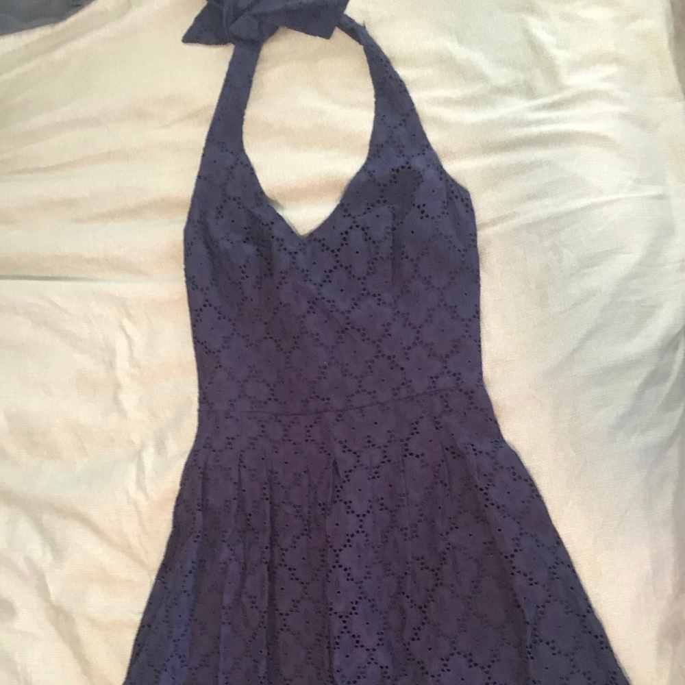 Navy Blue Lilly Pulitzer Halter Top Dress